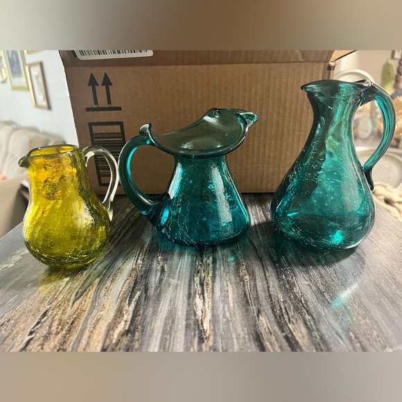 Other - Vintage Crackle Glass Jar